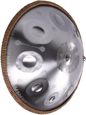 440Hz Steel Tongue Drum with Mandala Pattern, D Minor 10 Notes Handpan Percussion Instrument in Saudi Arabia