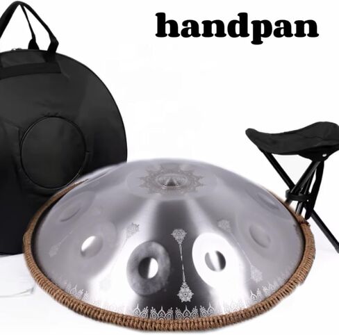 440Hz Steel Tongue Drum with Mandala Pattern, D Minor 10 Notes Handpan Percussion Instrument in Saudi Arabia