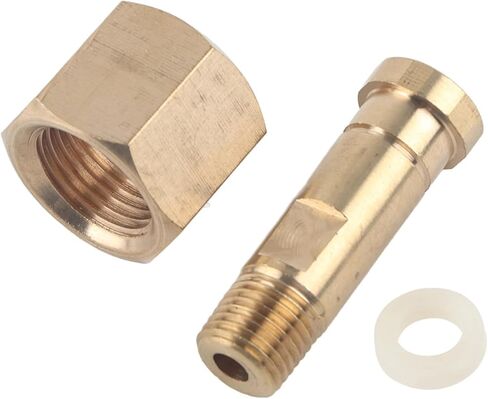 CGA-320 Brass Carbon Dioxide CO2 Regulator Inlet Nut And Nipple With Washer in Saudi Arabia