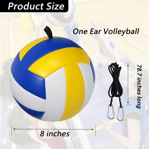 أداة مساعدة لتدريب الكرة الطائرة، مدرب مدبب للكرة الطائرة، مناسب للتقديم، التدريب على القفز والقفز، مجهز بحبال مرنة للتعليق وممارسة الكرة الطائرة. -أذن واحدة in Kuwait