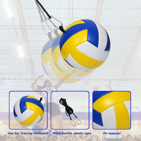 أداة مساعدة لتدريب الكرة الطائرة، مدرب مدبب للكرة الطائرة، مناسب للتقديم، التدريب على القفز والقفز، مجهز بحبال مرنة للتعليق وممارسة الكرة الطائرة. -أذن واحدة in Kuwait