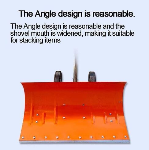 أداة دفع الثلج الدوارة من ELEFOCUS، إمالة بـ 5 أوضاع، شفرة فولاذية مقاس 47.5 × 75.5 سم مع عجلات مطاطية لإزالة الثلج بكفاءة in Kuwait