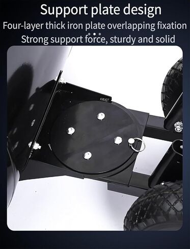 ELEFOCUS Multi-Purpose Snow Pusher with Wheels, Adjustable Carbon Steel Blade Dual Handle for Snow, Grain Harvest(100x43cm/39x17in) in Saudi Arabia