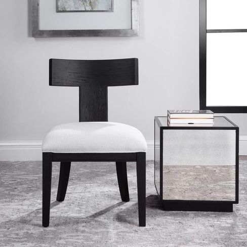 Uttermost Idris Charcoal Black Stain Armless Chair in Saudi Arabia