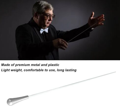 SUNGOOYUE Conductor Baton Music Baton, Professional Orchestra Baton with Balanced Weight Distribution for Conductors Teachers Music Directors (Silver) in Kuwait