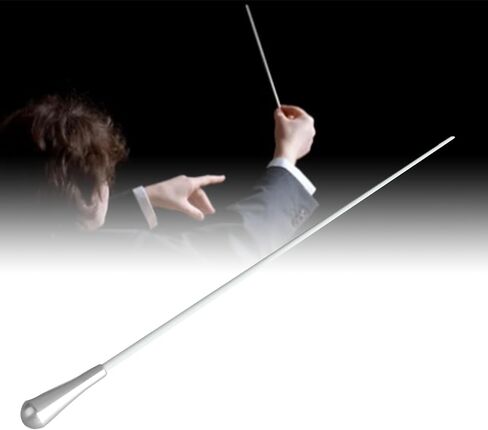 SUNGOOYUE Conductor Baton Music Baton, Professional Orchestra Baton with Balanced Weight Distribution for Conductors Teachers Music Directors (Silver) in Kuwait