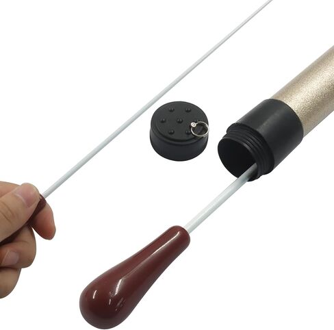 Music Conducting Baton, Imitation Agate Handle Baton Lightweight Conductor Baton with Tube Case for Concert(Black Handle, 1 Pack) in Saudi Arabia