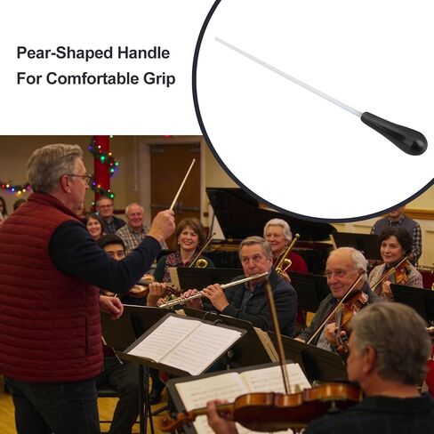 باتون باتون أوركسترا الألياف الزجاجية الاحترافية باتون للحفلات الموسيقية بمقبض (أسود) in Kuwait