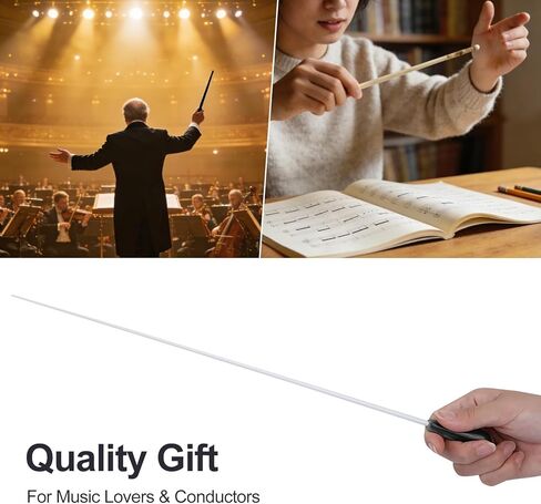 باتون باتون أوركسترا الألياف الزجاجية الاحترافية باتون للحفلات الموسيقية بمقبض (أسود) in Kuwait