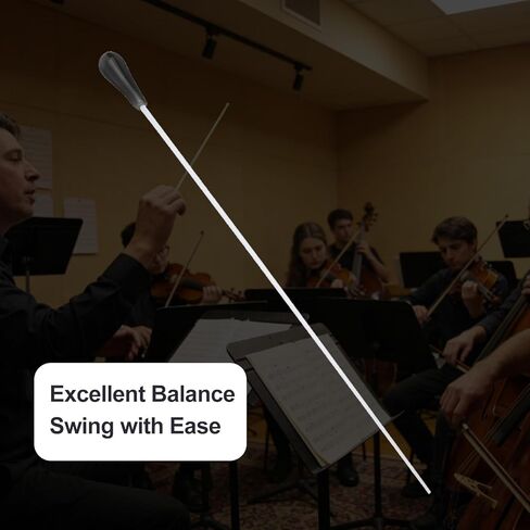 باتون باتون أوركسترا الألياف الزجاجية الاحترافية باتون للحفلات الموسيقية بمقبض (أسود) in Kuwait