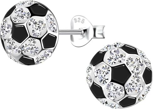 Solid 925 Sterling Silver Sports Fan Stud Earrings Hypoallergenic, Baseball, Basketball,Tennisball, Soccerball, Football, Volleyball Your Choice in Saudi Arabia