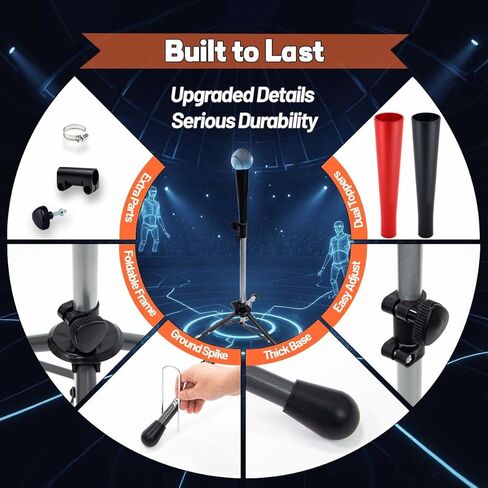 Baseball Tees for Hitting, Adjust Height, for Kids Aged 3-8, Baseball Softball Training Equipment with Strong Tee Topper Carrying Case, Weather-Resistant Design in Kuwait