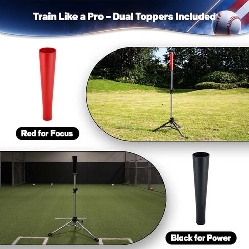 Baseball Tees for Hitting, Adjust Height, for Kids Aged 3-8, Baseball Softball Training Equipment with Strong Tee Topper Carrying Case, Weather-Resistant Design in Kuwait