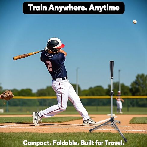 Baseball Tees for Hitting, Adjust Height, for Kids Aged 3-8, Baseball Softball Training Equipment with Strong Tee Topper Carrying Case, Weather-Resistant Design in Kuwait