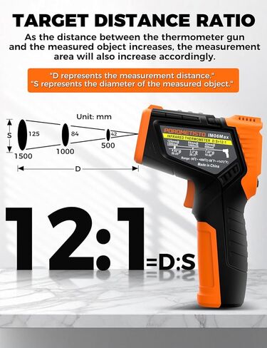 4 في 1 مسدس درجة الحرارة POROMETISTO 4 أنواع من إعدادات التنبيه، -58-1472 درجة فهرنهايت قياس درجة الحرارة بالأشعة تحت الحمراء/درجة الحرارة المحيطة ومقاييس الحرارة بالأشعة تحت الحمراء، مسدس ميزان حرارة ليزر صناعي مع مسبار من النوع K in Kuwait