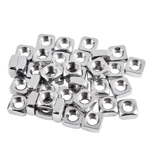 20 Pcs M6×10×5mm Square Nuts 304 Stainless Steel Silver Square Thin Nut Metric Coarse Thread Machine Screw Nuts Fasteners for 3D Printers DIY Home Repairs Professional Engineering in Saudi Arabia