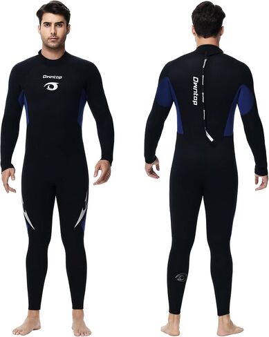 Owntop Wetsuit 5mm Neoprene Diving Suit for Mens Womens - Thicken Full Wet Suit, Back Zip Long Sleeve UPF50+ Keep Warm Swimwear for Scuba Surfing Swimming Diving Snorkeling Water Sports in Saudi Arabia