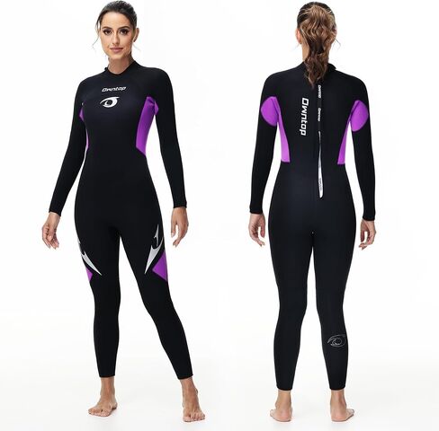 Owntop Wetsuit 5mm Neoprene Diving Suit for Mens Womens - Thicken Full Wet Suit, Back Zip Long Sleeve UPF50+ Keep Warm Swimwear for Scuba Surfing Swimming Diving Snorkeling Water Sports in Saudi Arabia