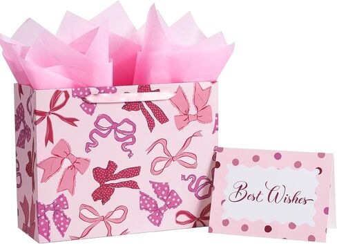 Loveinside Rainbow Gift Bag, Colorful Hearts Design, Medium Size Bag with Tissue Paper, Tag, Greeting Card, Ideal for fo Diversity Rainbow Celebrations, Birthday, Holiday, 13" x 5" x 10", 1 Pcs in Saudi Arabia