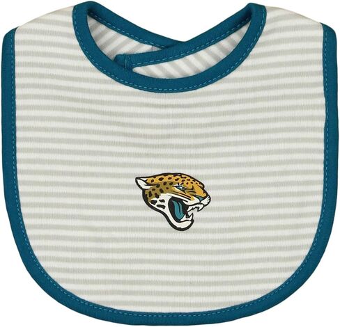 OuterStuff NFL Newborn (0M-12M) Team Color Creeper، مجموعة مريلة وبنطلون، Jacksonville Jaguars 6-9 أشهر in Saudi Arabia