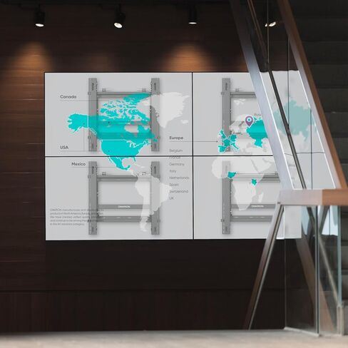 ONKRON Video Wall Mount for 50-70 Inch Digital Video Walls & Boards up to 110 lbs, Pop Out TV Mount System max VESA 600x600, Digital Signage Mount/Commercial Video Wall Mounting System Black in Saudi Arabia