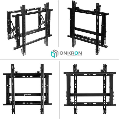 ONKRON Video Wall Mount for 50-70 Inch Digital Video Walls & Boards up to 110 lbs, Pop Out TV Mount System max VESA 600x600, Digital Signage Mount/Commercial Video Wall Mounting System Black in Saudi Arabia
