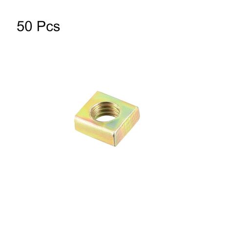 Square Nuts, M5x8mmx3mm Yellow Zinc Plated Metric Coarse Thread Assortment Kit, 50 Pcs in Saudi Arabia