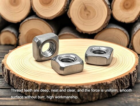 NACX M3 Square Nuts, Metric Coarse Thread Nuts, 304 Stainless Steel Fastener, 250Pcs in Saudi Arabia