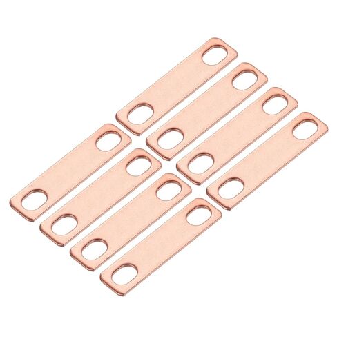 MECCANIXITY 8 Pcs Bus Bars Connector Bus Bar, Hole Spacing 1.38" Thickness 1.5MM for Lithium Battery 3.2V 50Ah 100Ah 280Ah LiFePO4 Cells, Copper Red in Saudi Arabia