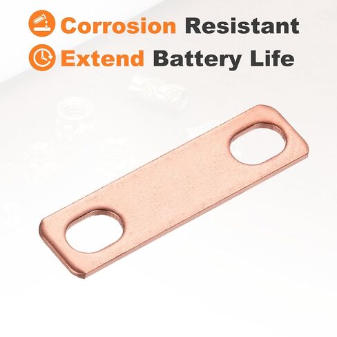 MECCANIXITY 4 Pcs Bus Bars Connector Bus Bar, Hole Spacing 1.18" Thickness 1.5MM for Lithium Battery 3.2V 50Ah 100Ah 280Ah LiFePO4 Cells, Copper Red in Saudi Arabia