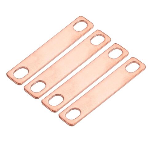 MECCANIXITY 4 Pcs Bus Bars Connector Bus Bar, Hole Spacing 1.97" Thickness 1.5MM for Lithium Battery 3.2V 50Ah 100Ah 280Ah LiFePO4 Cells, Copper Red in Saudi Arabia