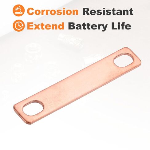 MECCANIXITY 4 Pcs Bus Bars Connector Bus Bar, Hole Spacing 1.97" Thickness 1.5MM for Lithium Battery 3.2V 50Ah 100Ah 280Ah LiFePO4 Cells, Copper Red in Saudi Arabia