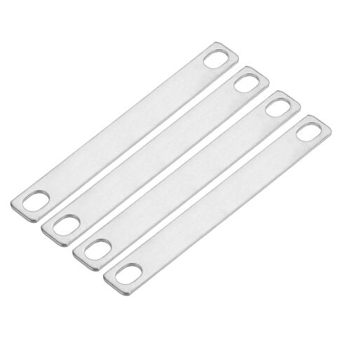MECCANIXITY 4 Pcs Bus Bars Connector Bus Bar, Hole Spacing 3.15" Thickness 1.5MM Nickel-Plated Surface for Lithium Battery 3.2V 50Ah 100Ah 280Ah LiFePO4 Cells, Silver in Saudi Arabia
