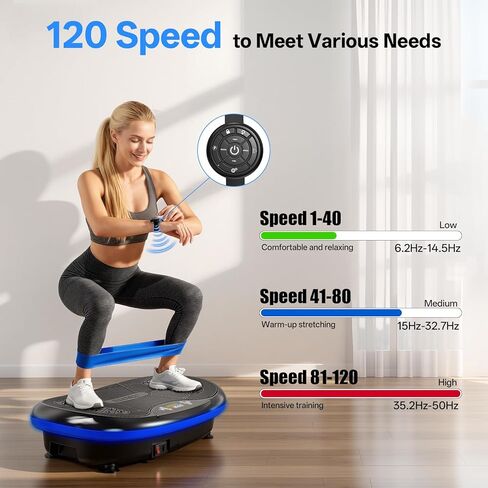 آلة تمرين لوحة الاهتزاز 4D من JOROTO، لوحة اهتزاز عالية الكثافة قابلة للتعديل وسرعة عالية يمكن التحكم فيها من خلال التطبيق لفقدان الوزن والتصريف اللمفاوي، معدات تمرين شاكر الجسم بالكامل للنساء in Kuwait