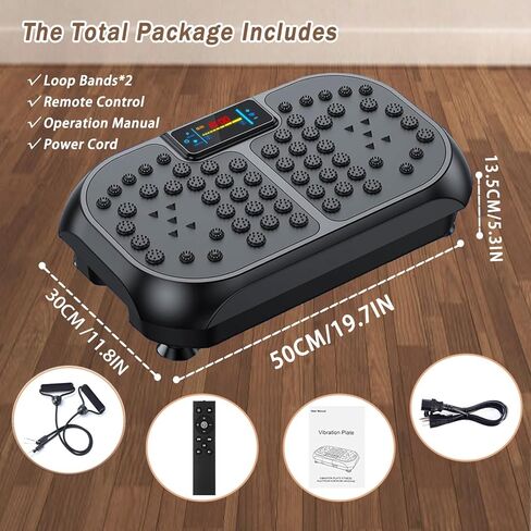 Vibration Plate Exercise Machine, Vibrating Plate for Lymphatic Drainage, Full Body Vibration Plate Fitness Platform Stand Board Shaker, Workout Vibrate Waver Sport Gym Gifts for Weight Loss Women Men in Kuwait