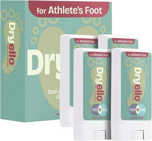 Athlete’s Foot Treatment Sticks - Easy Glide-On Foot Fungus Treatment, No Mess Application - Tolnaftate 1% Athletes Foot Spray Alternative - 2 Sticks is 1 Full Treatment in Saudi Arabia