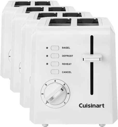 Cuisinart CPT-122BK 2-Slice Slice Compact Plastic Soster ، Black in Kuwait