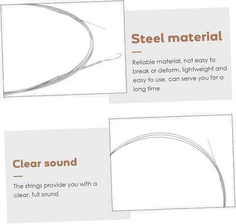 ibasenice 8pcs Steel Dulcimer Strings Replacement for Hammered Dulcimer Music Instrument Parts Durable and Easy to Install for Players in Saudi Arabia