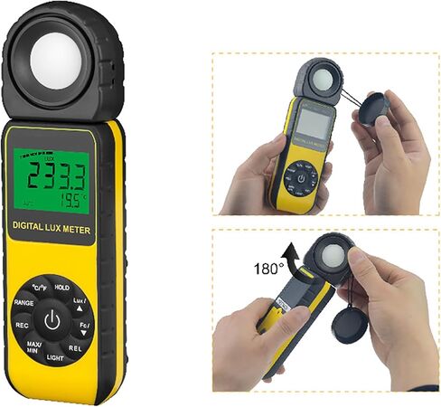 مقياس الإضاءة الرقمي، مقياس الإضاءة الرقمي عالي الدقة مع وظيفة تخزين البيانات، التكرار ±2%، وقت أخذ العينات 2.0 مرة/ثانية وعرض 3999، للفصل الدراسي الداخلي للأفلام in Kuwait