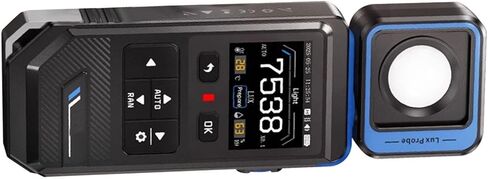 مقياس إضاءة رقمي عالي الدقة، مقياس إضاءة رقمي محمول، نطاق القياس 0-99990Lux، سريع ودقيق، أخذ عينات سريع مرتين/ثانية، لشاشات HDR وأجهزة العرض وتحليل طيف CRI in Kuwait