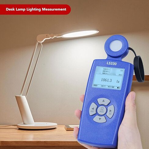 High Accuracy Digital Luminance Meter, Spectrum Illuminance Meter, 0-1000000lx, Wavelength Range 400 Nm–700 Nm, Uv Index, Flicker Frequency Measurement, for Lighting Fixtures, Greenhouse in Saudi Arabia
