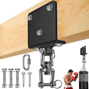 SELEWARE 360° Rotation Heavy Bag Hanger, 1000LB Capacity Punching Bag Ceiling & Beam Mount with Stainless Steel Chain & Snap Hooks for Boxing, MMA, Muay Thai, Home Gym in Kuwait