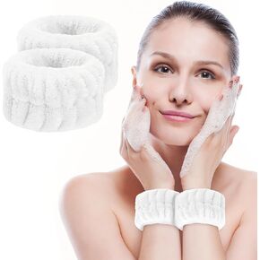 Soft Microfiber Wrist Bands for Washing Face, Absorbent Towel Scrunchies, Prevent Liquid Spills, Reusable Face Washing Accessories in Saudi Arabia