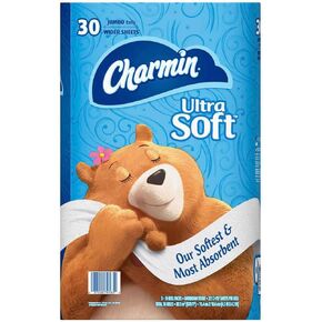 Charmin Ultra Soft 2-Ply Mega Roll Toilet Paper, 264 Sheets Per Roll, 8 Rolls Per Pack, Case Of 3 packs in Kuwait