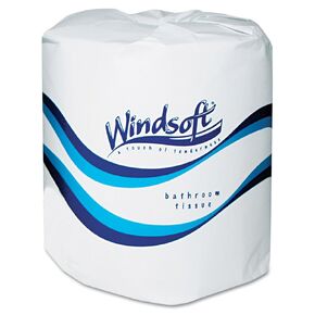 Windsoft 2400 Facial Quality Toilet Tissue, 2-Ply, Single Roll (Case of 24) in Kuwait