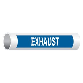 ComplianceSigns.com Exhaust Pipe Label Decal, 8x2 in. 5-Pack Vinyl for Pipe Markers in Saudi Arabia