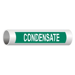 ComplianceSigns.com مكثف (أسطورة بيضاء على خلفية خضراء) ASME A13.1 ملصق لاصق للأنابيب، مقاس 8 × 2 بوصة 5 عبوات من الفينيل لعلامات الأنابيب in Kuwait
