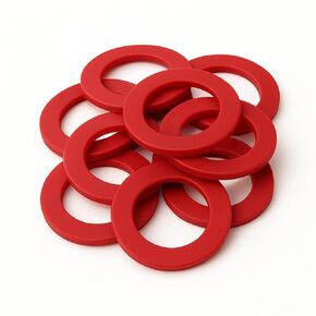 10-Pack 1/2 Inch Garden Hose Washers – Heavy Duty Red Rubber Flat Gaskets & O-Rings for Garden Hose Fittings, Leak-Proof and Reusable in Saudi Arabia