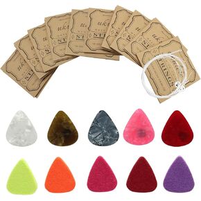 Hordion 5 Set Nylon Ukulele Strings Replacement Accessory for Soprano (21 Inch) Concert (23 Inch) Tenor (26 Inch) Ukulele in Kuwait