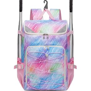 حقيبة ظهر لمعدات البيسبول والكرة اللينة للأطفال والأولاد والبنات الذين تتراوح أعمارهم بين 8-12 و10-12 و12-14 حقيبة مضرب كبيرة للشباب مع حجرة أحذية جيدة التهوية ومستلزمات البيسبول والكرة اللينة in Kuwait